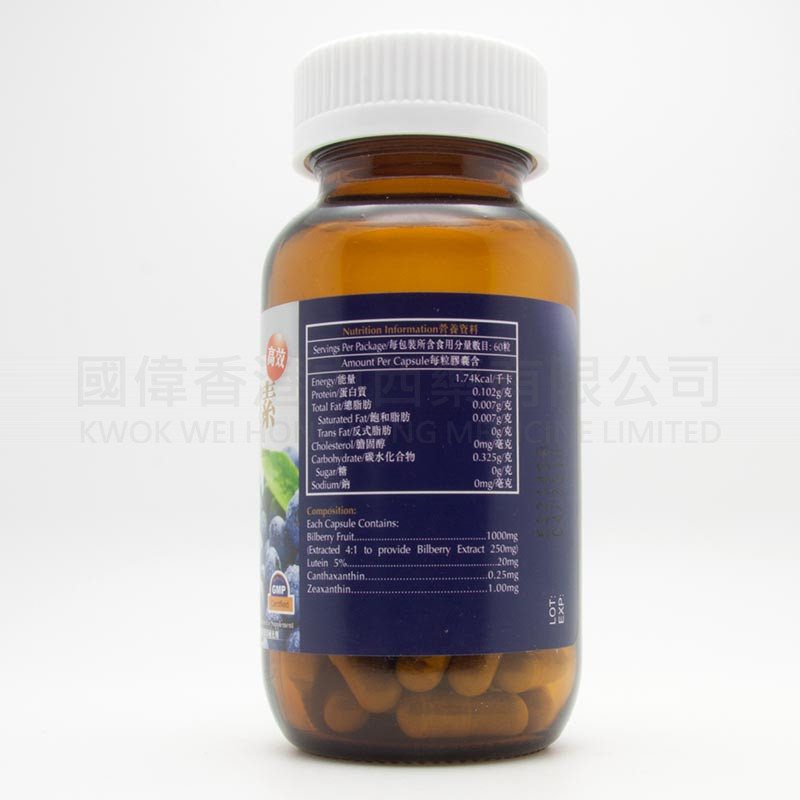 高效藍莓素及葉黃素眼部補充劑 (60粒) 高效藍莓素及葉黃素眼部補充劑 (60粒)