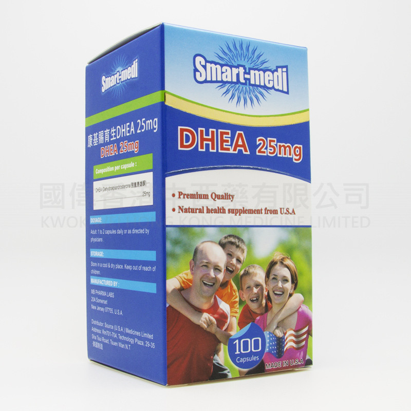 Smart-medi DHEA 25mg (100 Capsules)
