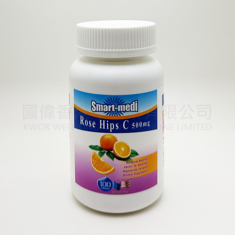Smart-Medi RoseE Hips C 500mg (100 Tablets)
