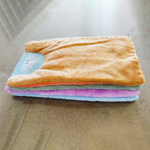 Pack of 5 Fast absorbent square towels, 30cm x 30cm