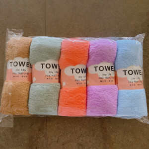 Pack of 5 Fast absorbent long towel 35cm x75cm